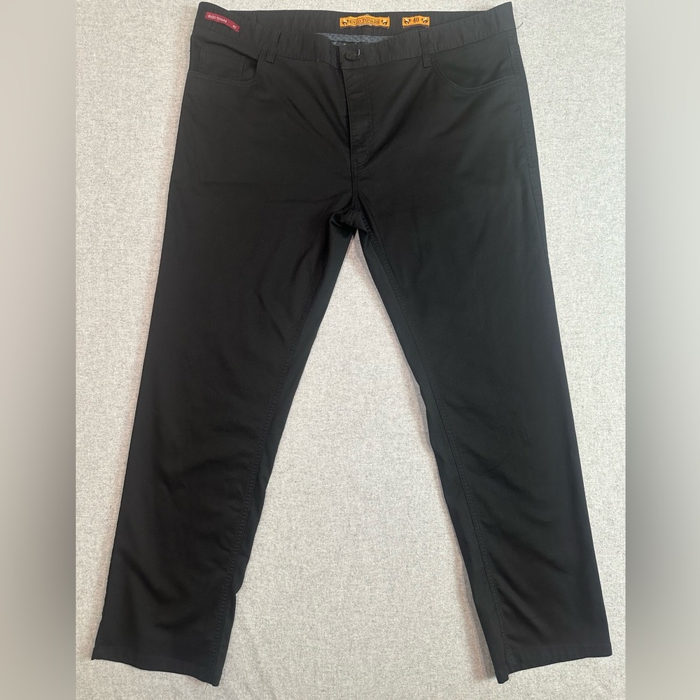 Enzo Tovare Alpha 329 Pants Mens 40 Black Flat Front Business Casual EUC‎